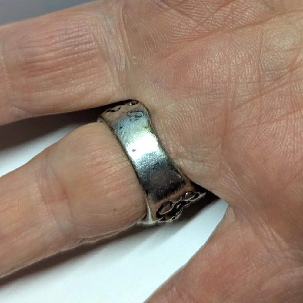 Vintage New Skull Ring Unisex Big Mens Plus Size 11 SilverTone Gothic‎ Biker